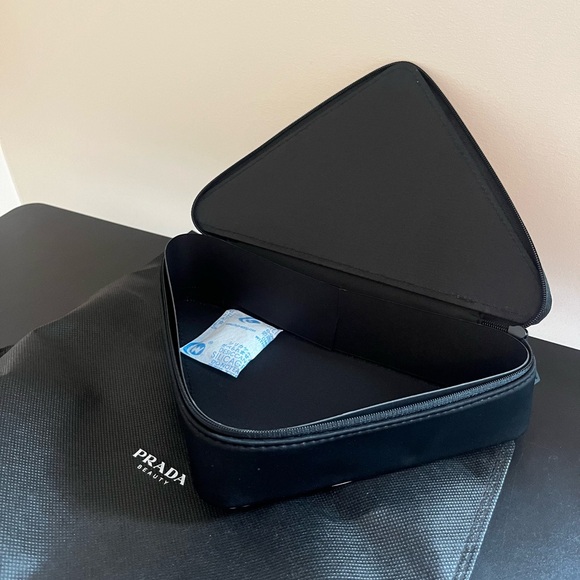 Prada triangle cosmetics bag /case cute pouch/clutch Brand new w dust bag! - Picture 4 of 7